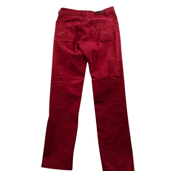 Lee Womens Jeans Size 6 Medium Classic Straight Leg Casual Mid Rise Red Denim - Picture 15 of 15